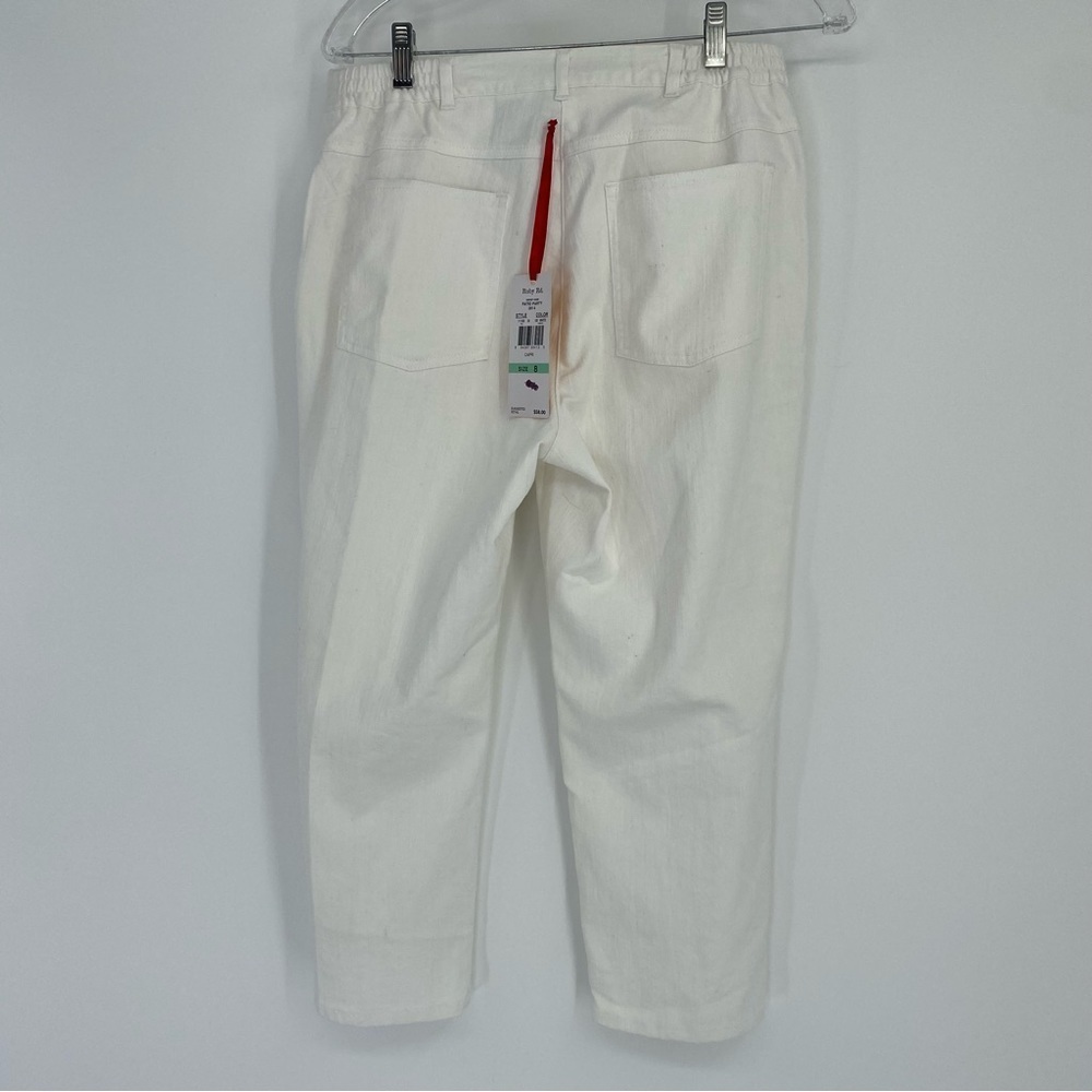 NWT Ruby Rd. Patio Party White Capris Size 8 - Picture 4 of 5